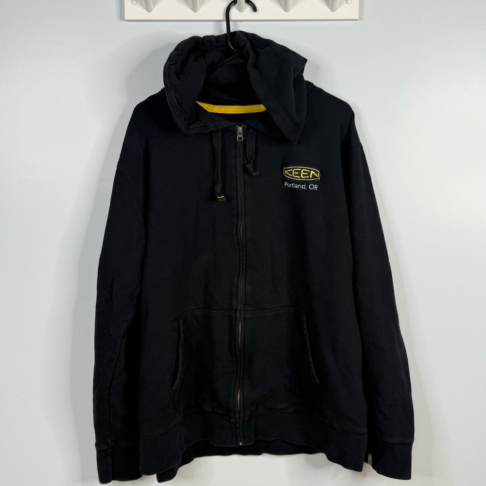 KEEN Heavy-Duty Full Zip Men’s Hoodie – Black, Size XXL